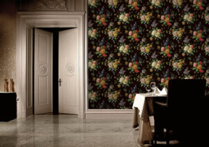82040-5 Classic Black Floral Wallpaper - Image 2