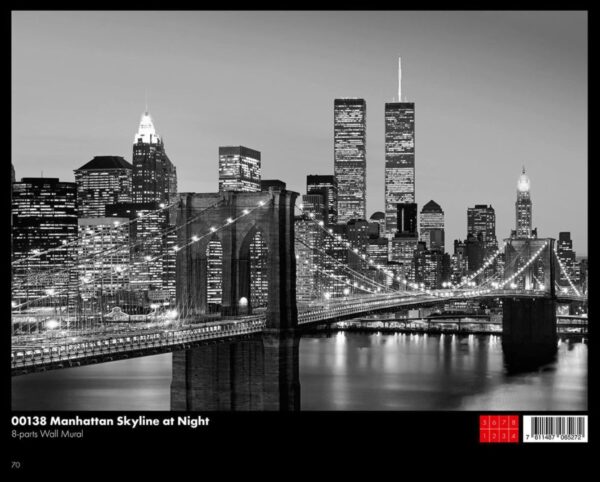 00138 Manhattan Skyline at Night - Image 1